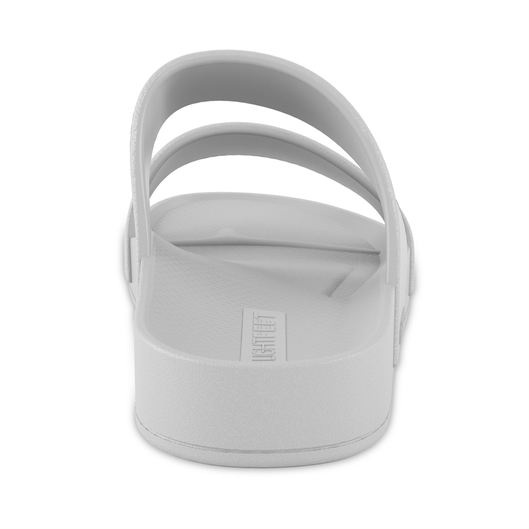 Lightfeet Double-Strap Arch Support Slides — White (Unisex)