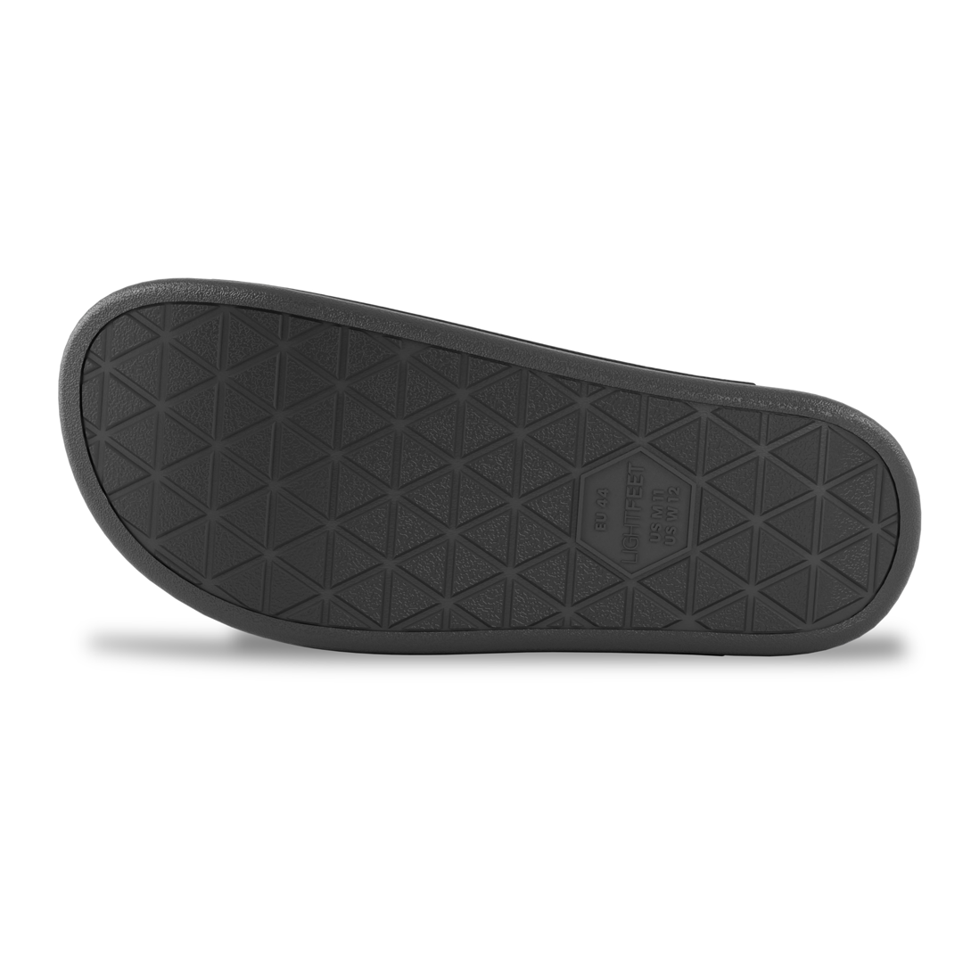 Lightfeet Single-Strap Arch Support Slides — Black (Unisex)