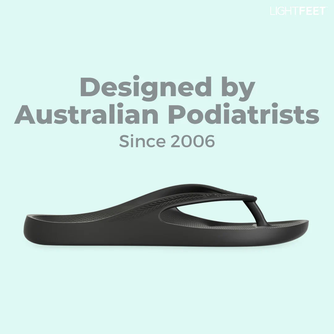 LightFeet Arch Support Flip Flops/Thongs - White