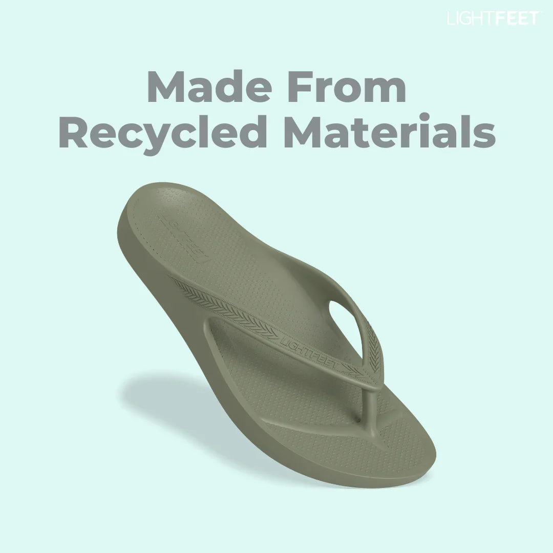 LightFeet Arch Support Flip Flops/Thongs - Denim/Blue