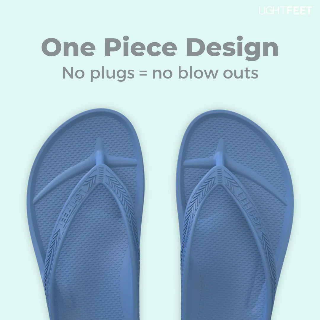 LightFeet Arch Support Flip Flops/Thongs - Denim/Blue