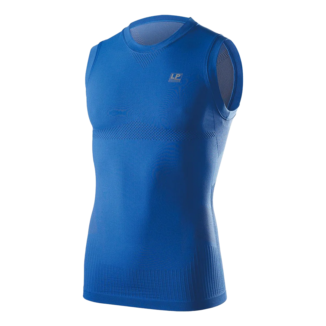 Back support compression top for men – seamless, breathable