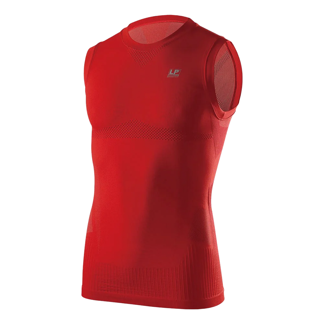 Back support compression top for men – seamless, breathable