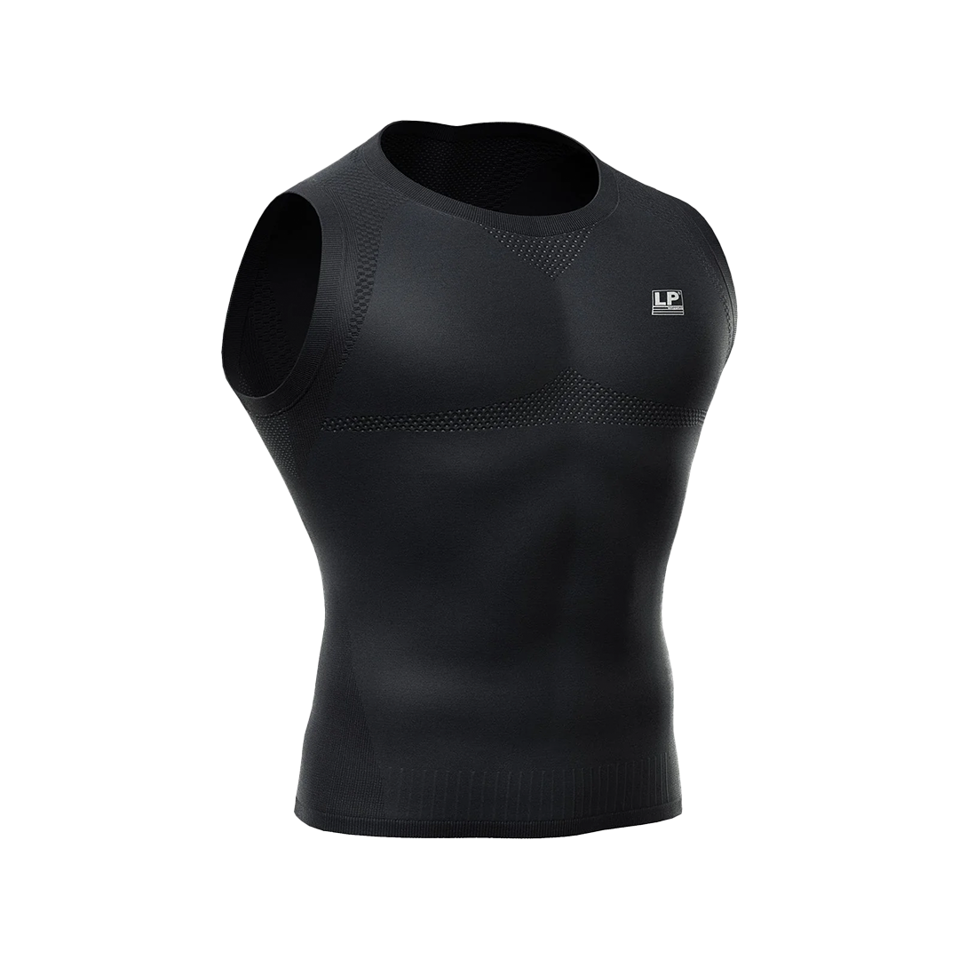Men's Waist Support Compression Top, Breathable & Seamless