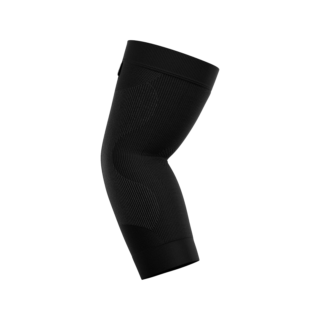 Elbow compression sleeve with power band for stabilising support