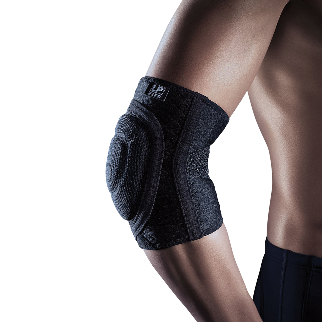 Elbow guard with high-density impact pad