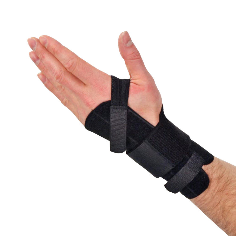 Latex-Free Short Wrist Brace — Black