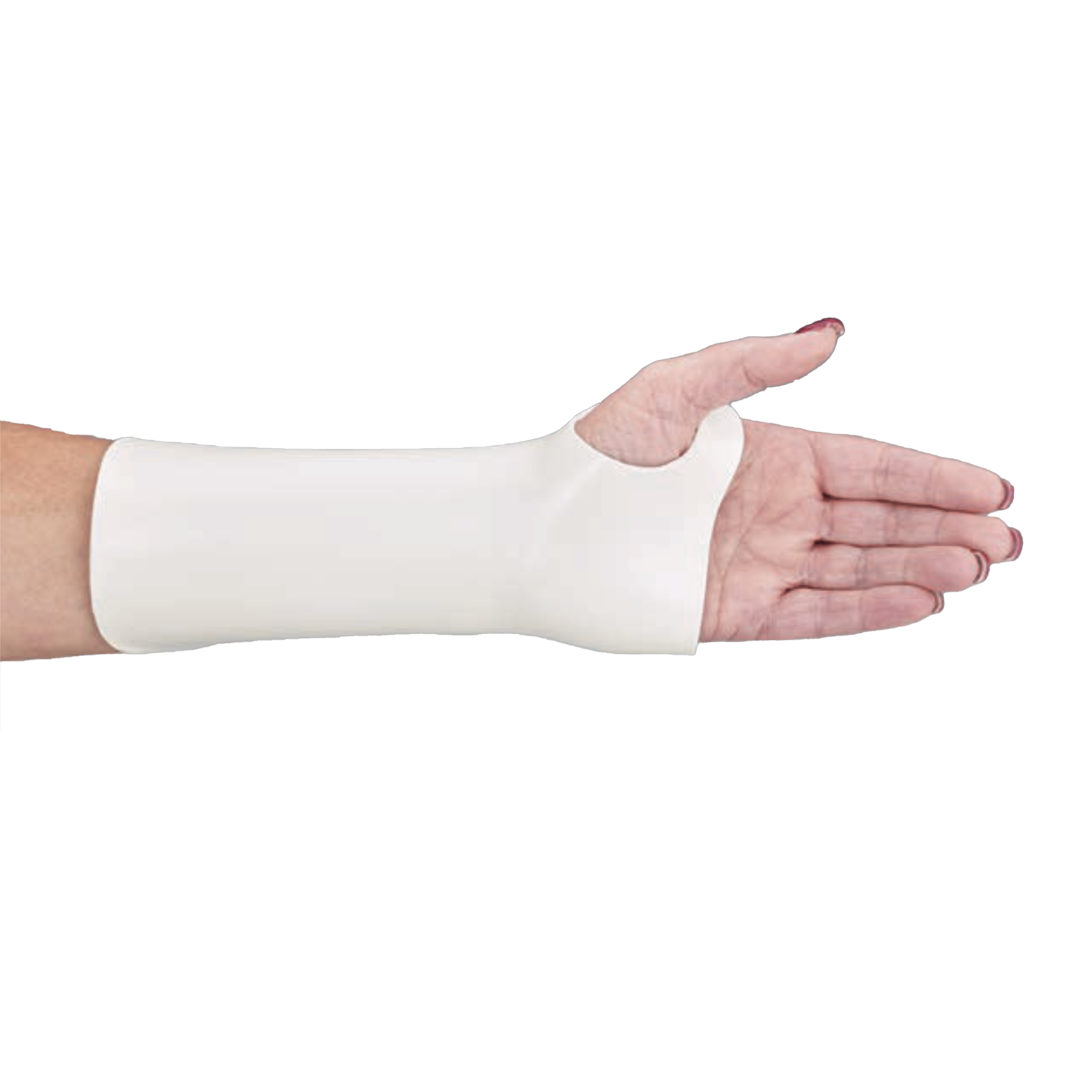 Thermoplastic splinting material with moderate memory and RTS