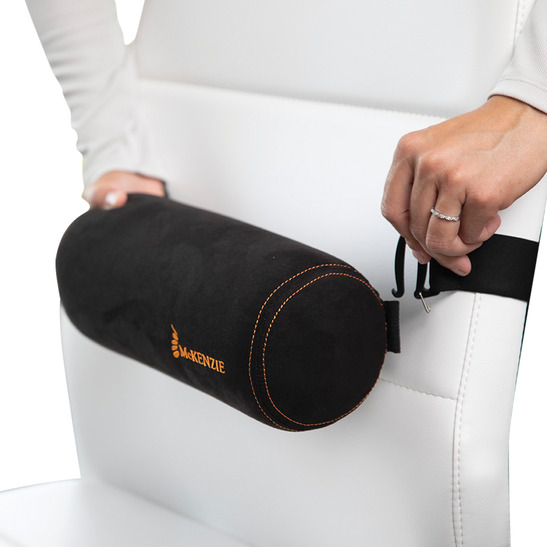 Lumbar roll for posture support - suede-type moulded foam