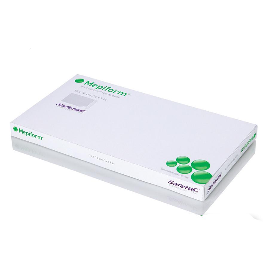 Mepiform self adherent dressing for scar reduction