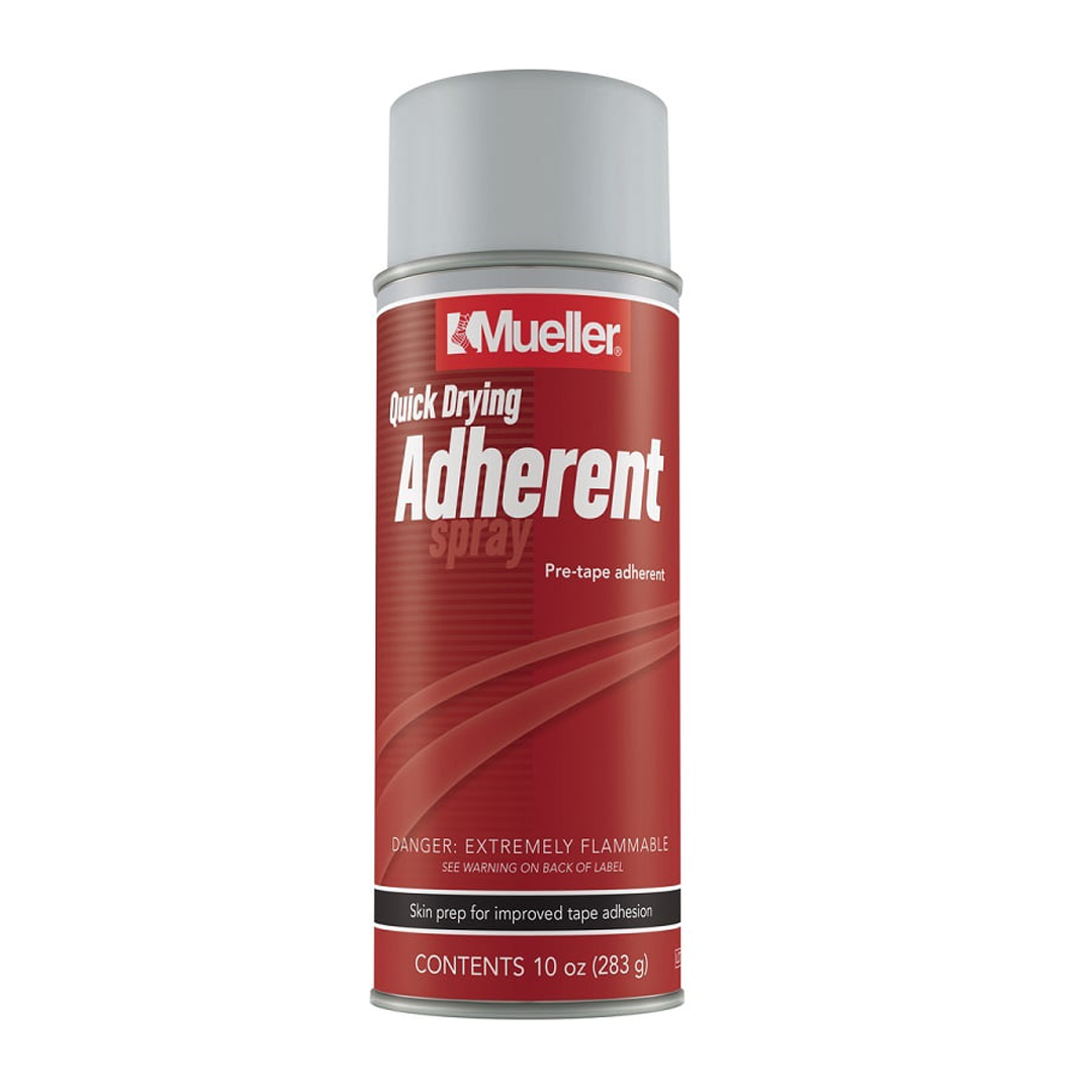 Quick drying adhesive spray for pre-tape grip and hold in sport