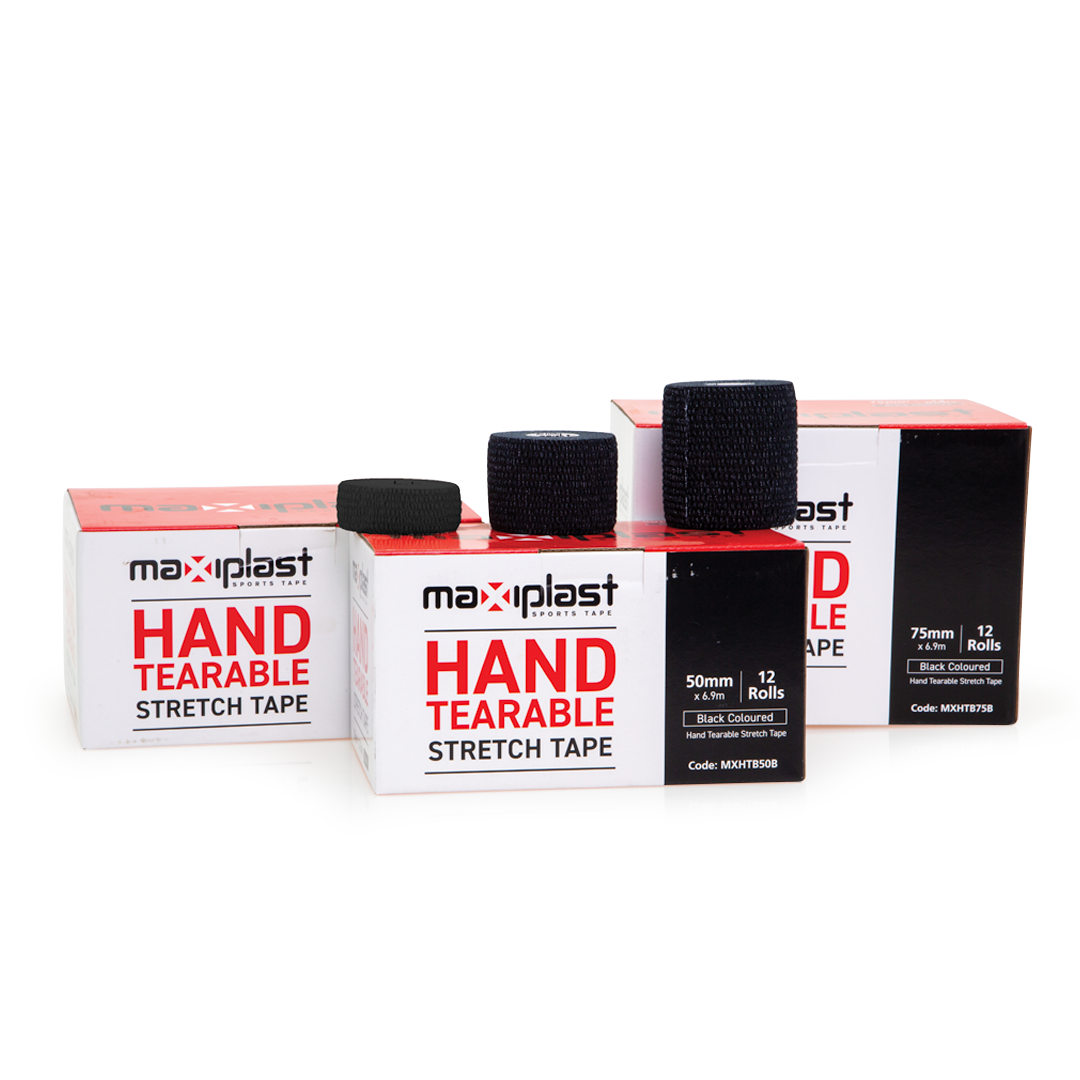 Hand tearable adhesive bandage - elastic, extra-strong support