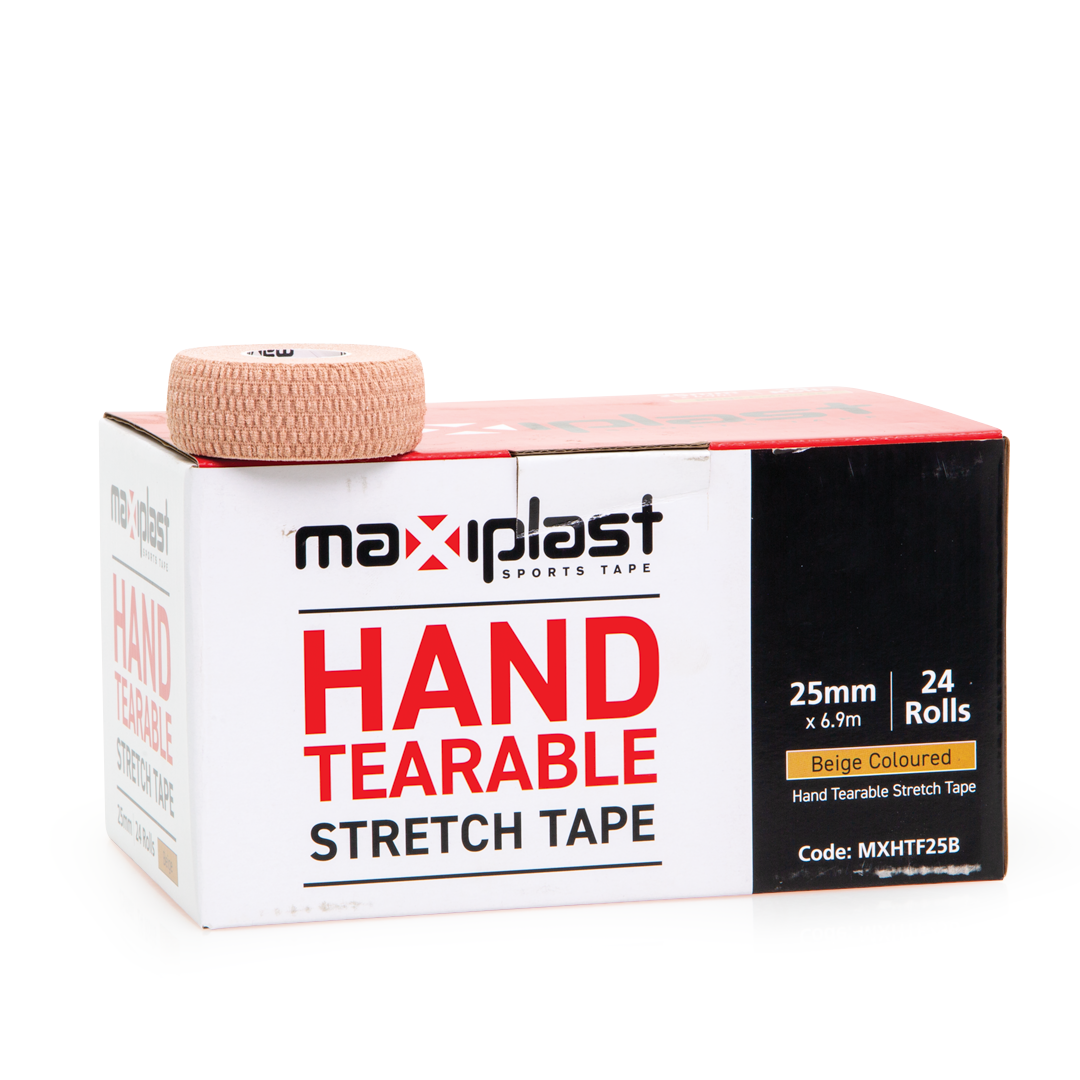 Hand tearable adhesive bandage - elastic, extra-strong support