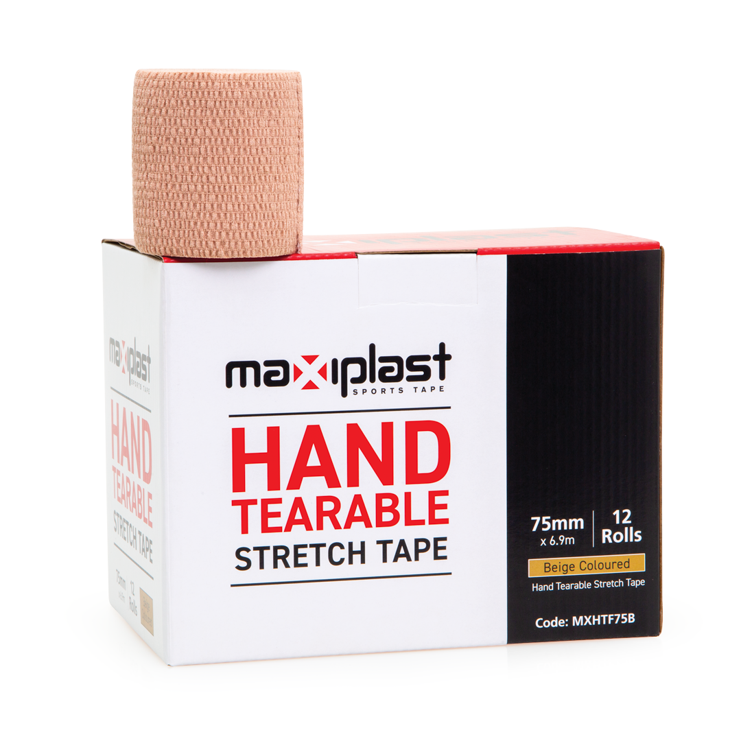 Hand tearable adhesive bandage - elastic, extra-strong support