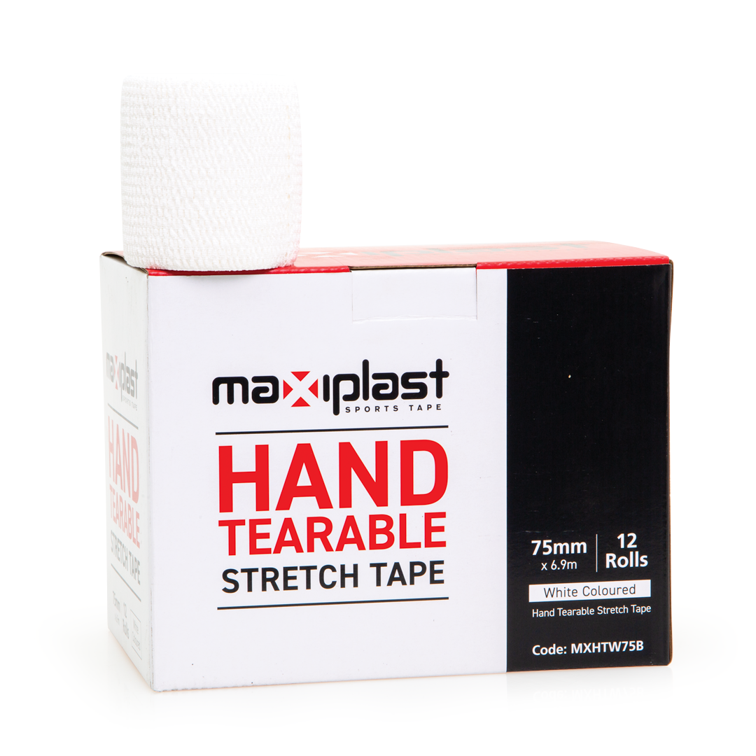 Hand tearable adhesive bandage - elastic, extra-strong support