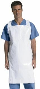 Apron Polyethylene White Individually Wrapped