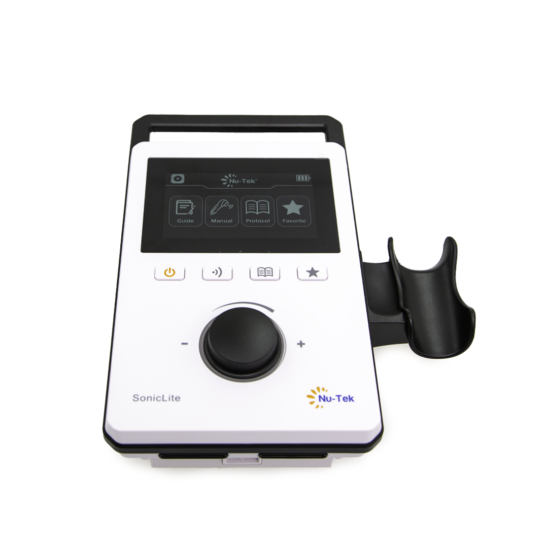 SonicLite ultrasound — dual-frequency handheld unit