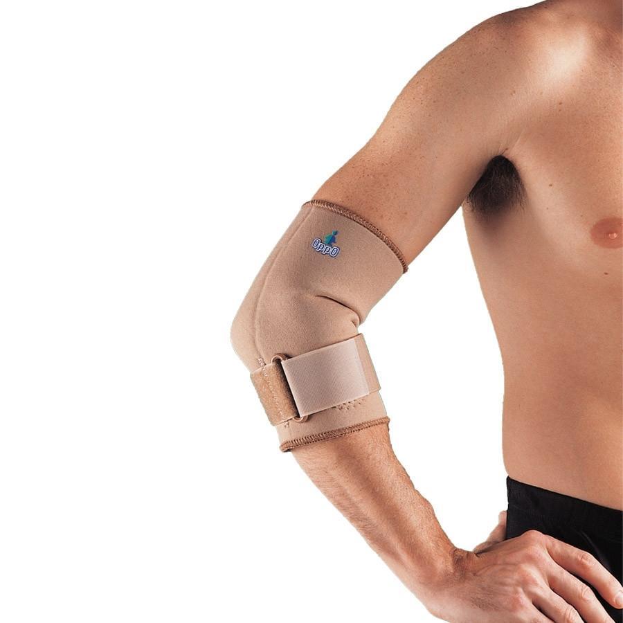 Tennis elbow support brace with adjustable forearm strap