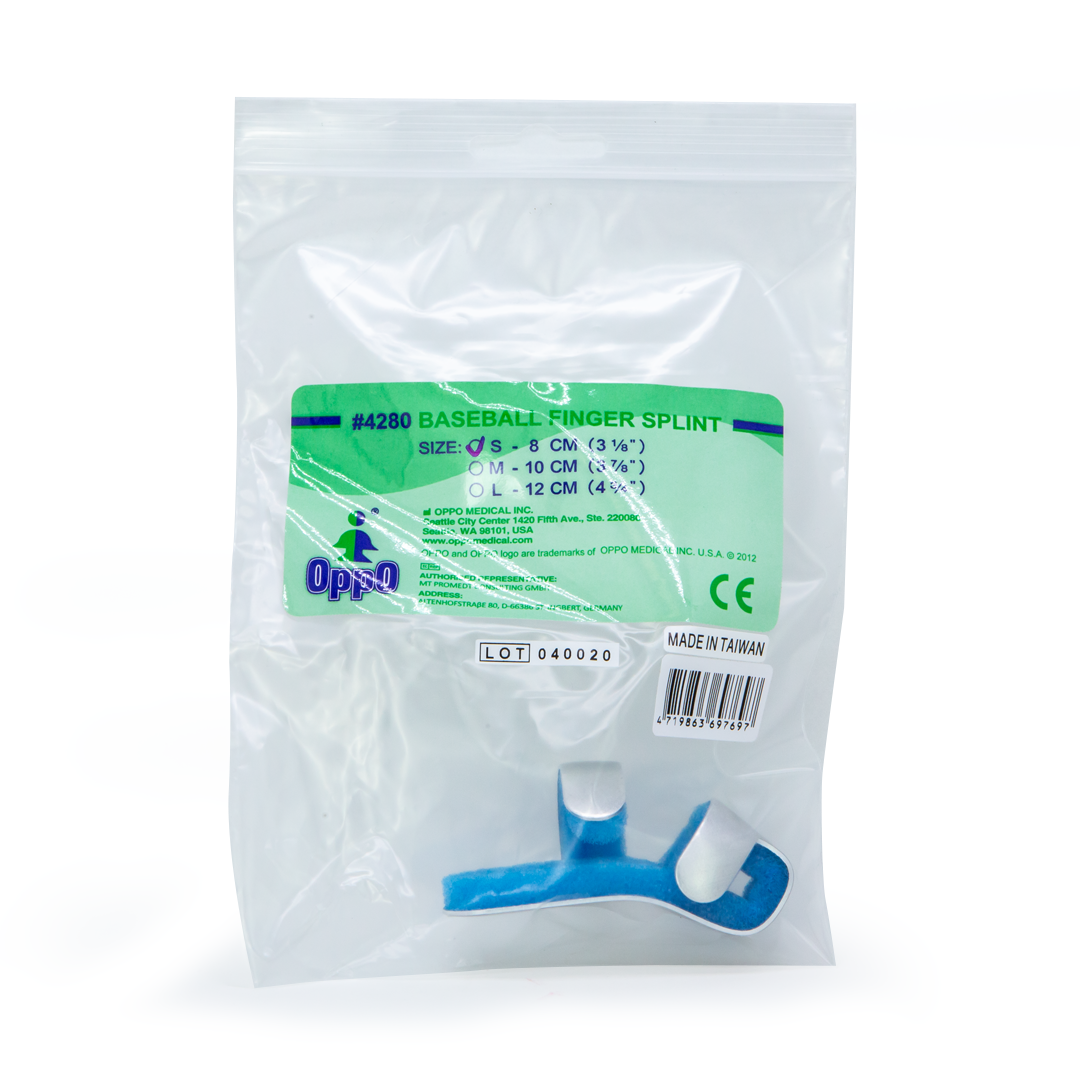 OPPO Baseball Finger Splint — Adjustable Malleable Aluminium Support