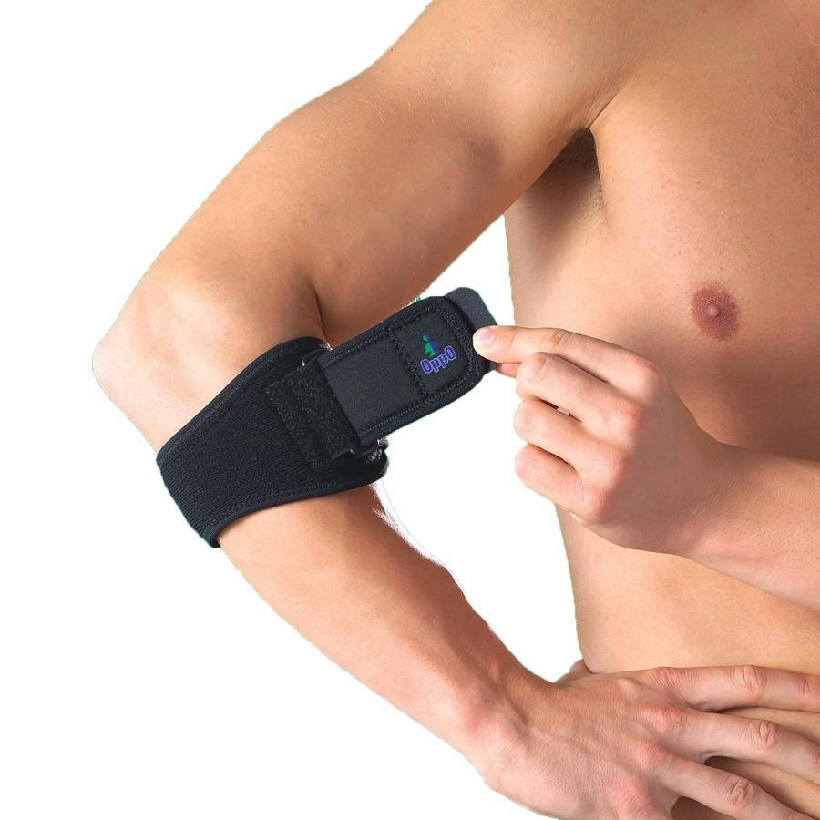 Tennis elbow support with adjustable silicone pad