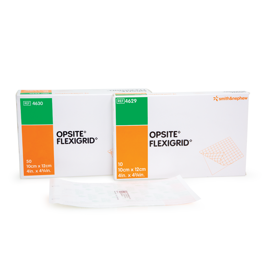 Transparent film dressing with measurement grid, waterproof