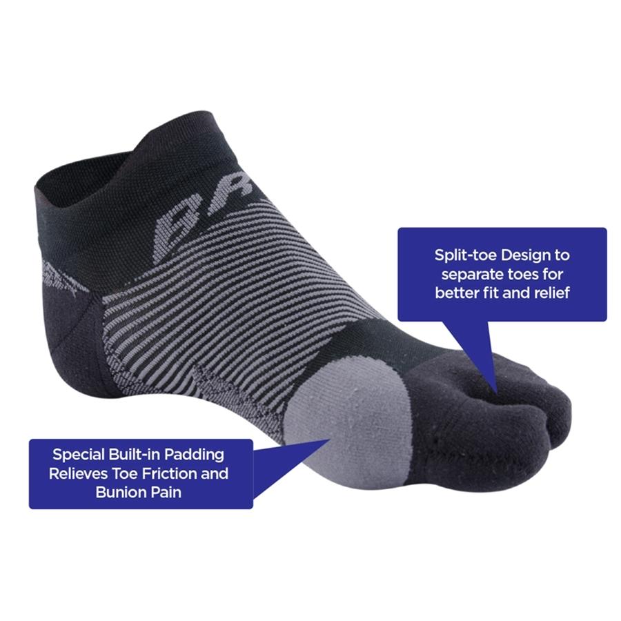 OrthoSleeve BR4 Bunion Relief Socks (Split‑Toe Compression & Padding)
