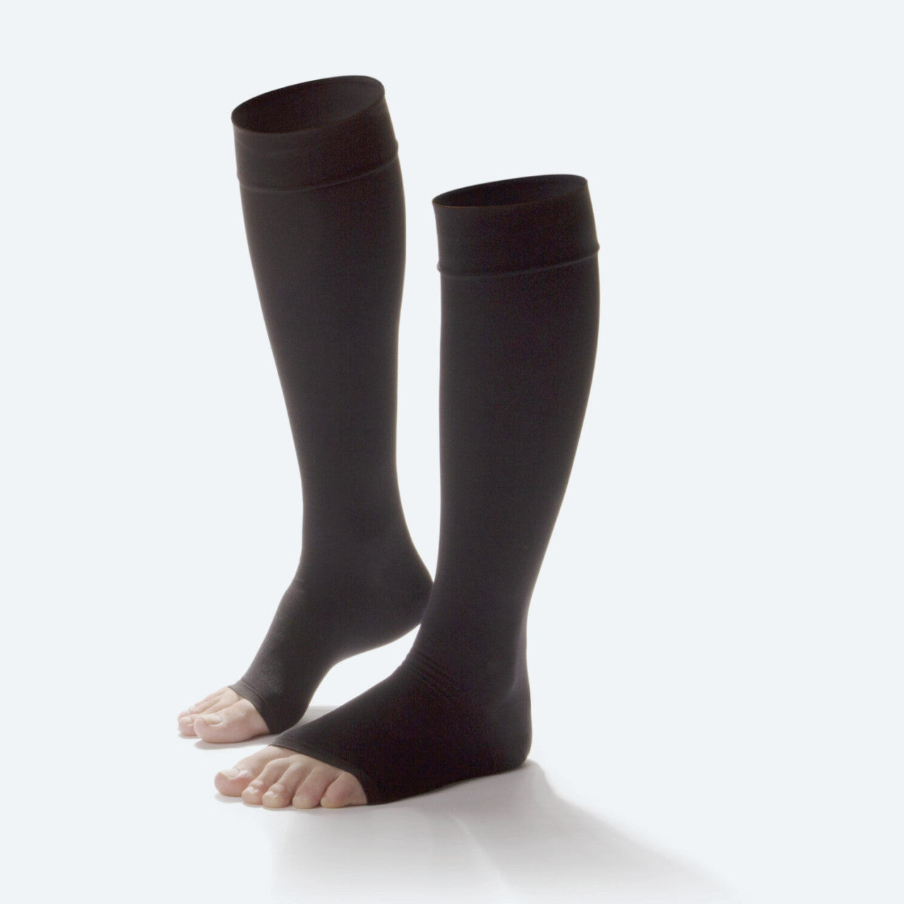 Dr Comfort Open Toe Socks - Black Medium 20-30 mmHG