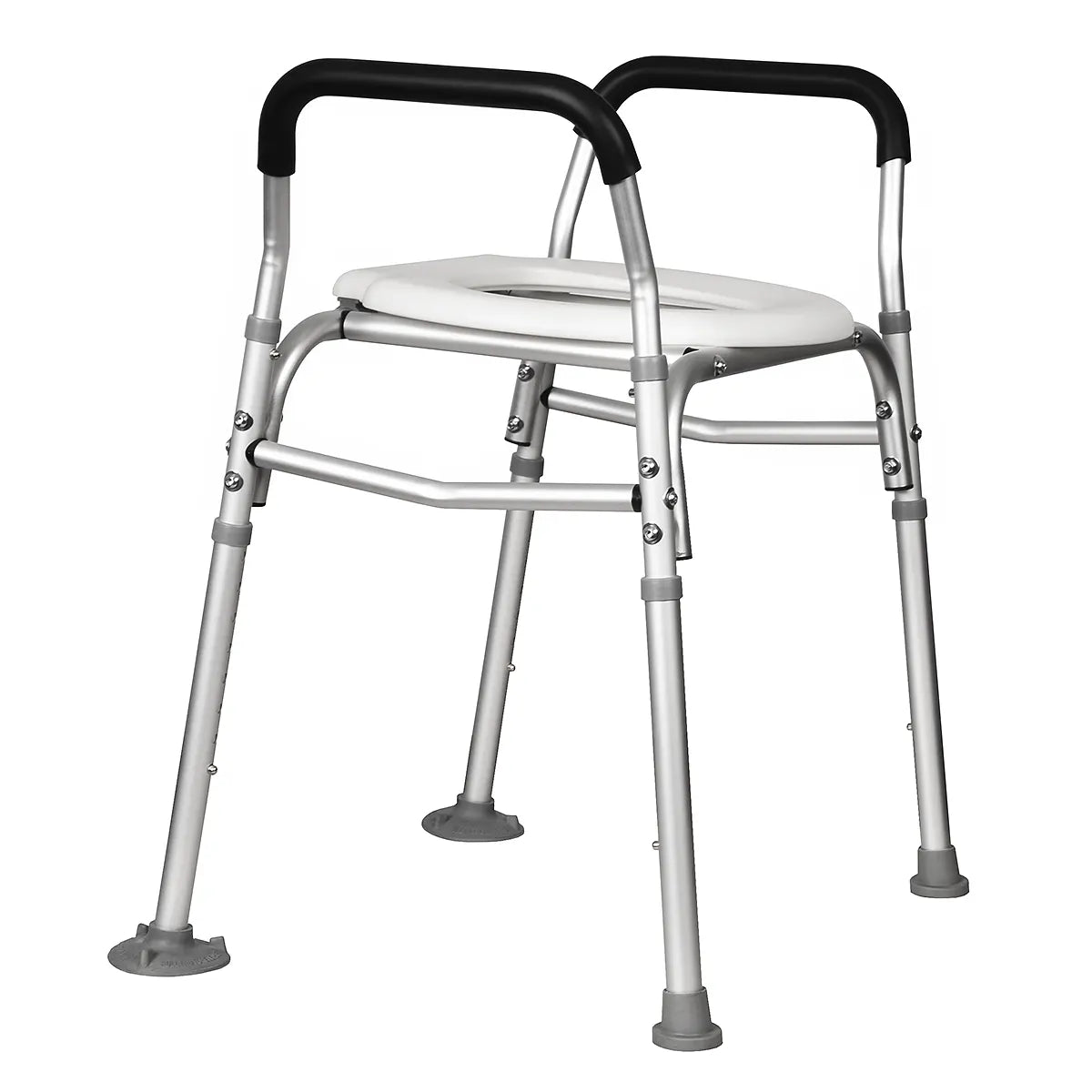 Adjustable Over Toilet Support Frame with Safety Rail, 110kg Capacity, for Elderly and Disabled