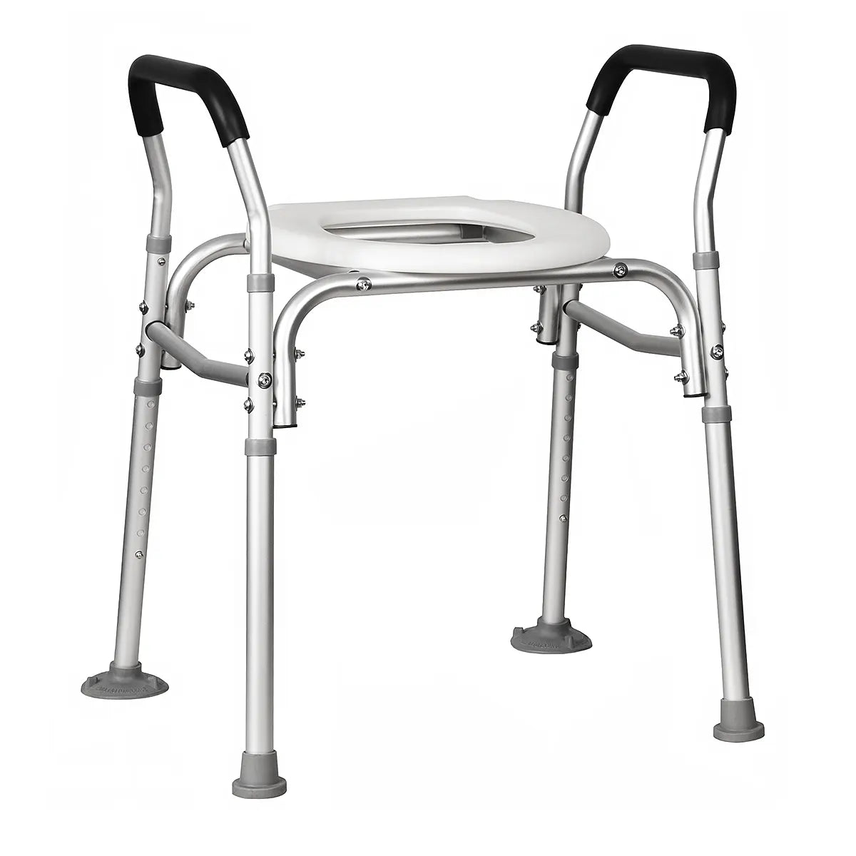 Adjustable Over Toilet Support Frame with Safety Rail, 110kg Capacity, for Elderly and Disabled