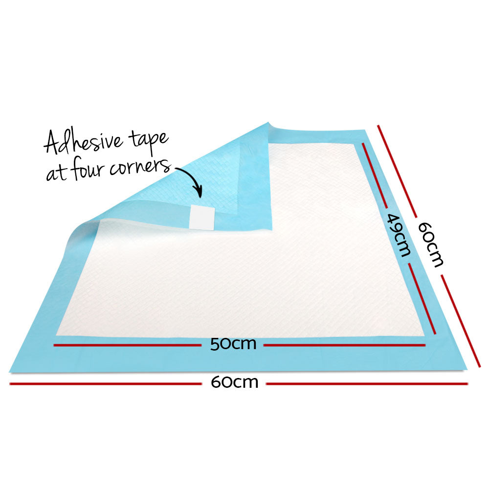 Incontinence Bed Pads (Blueys) Underpads 60x60cm – Super Absorbent Blue – 200 Pack