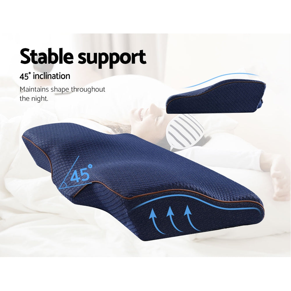 Memory Foam Contour Pillow Navy