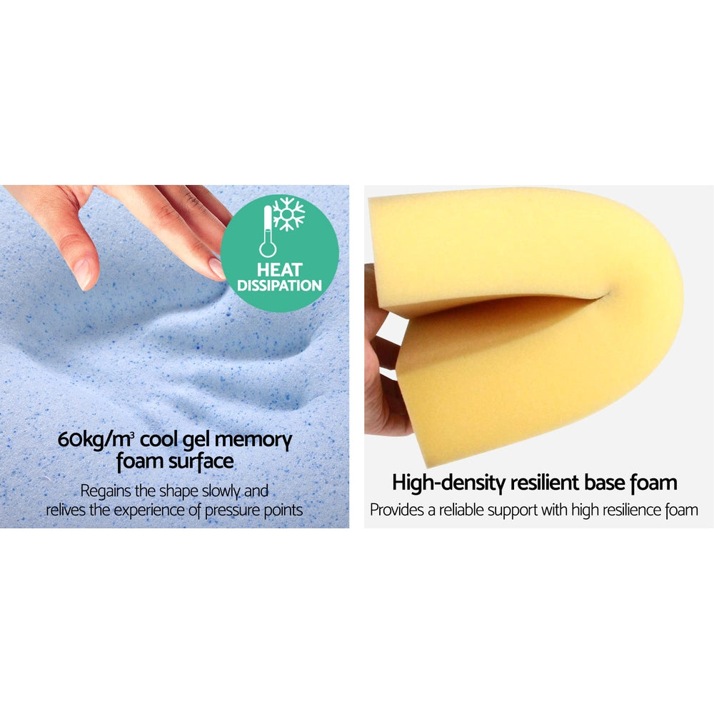 Wedge Pillow Support for Bed - White