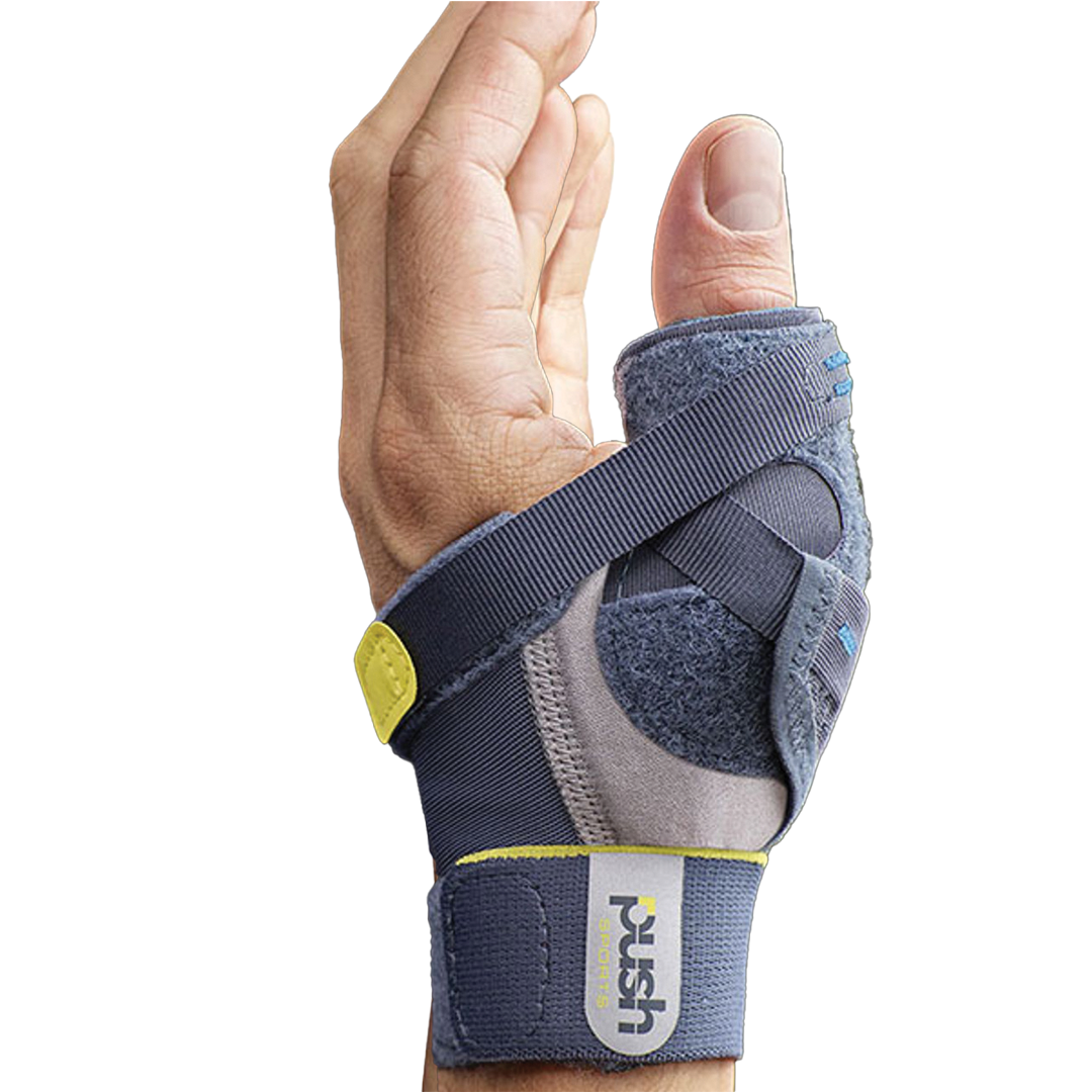 Thumb brace for sports — stabilises MCP-1 thumb joint