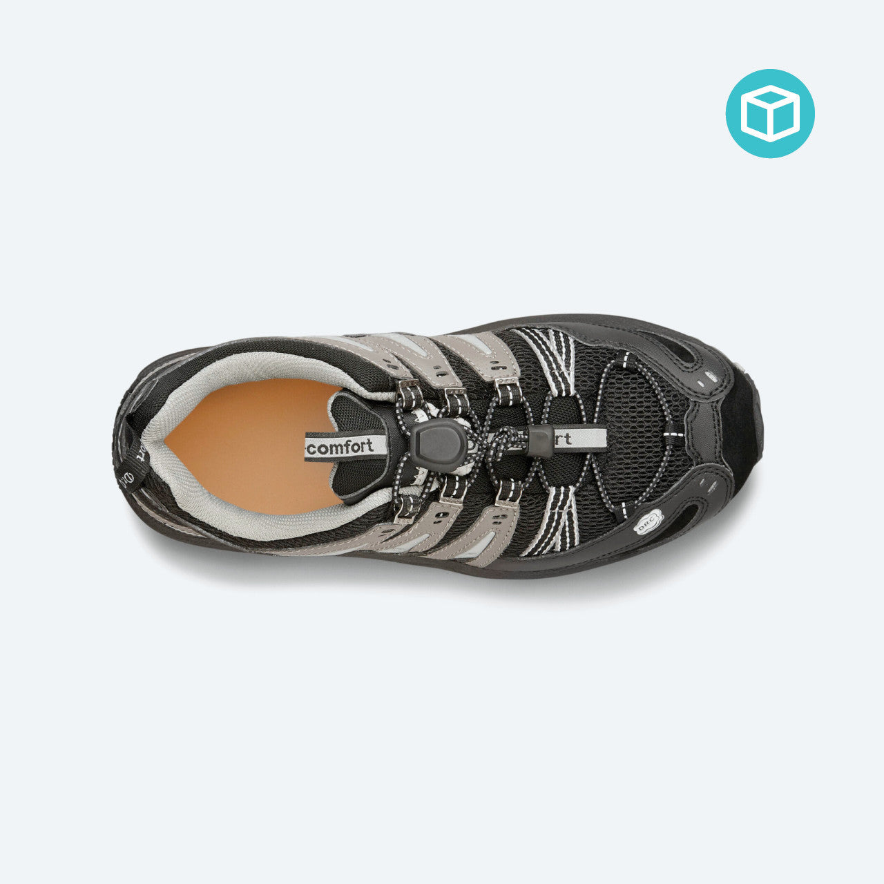 Dr Comfort Performance X Black Grey US 12 Medium Width