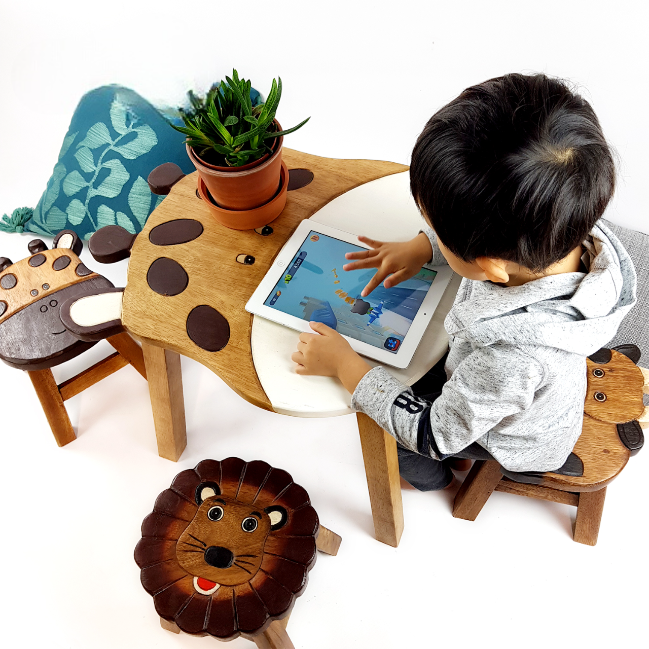 Premium Kids Wooden Owl Stool – Handmade Solid Wood Toilet Training and Step Stool
