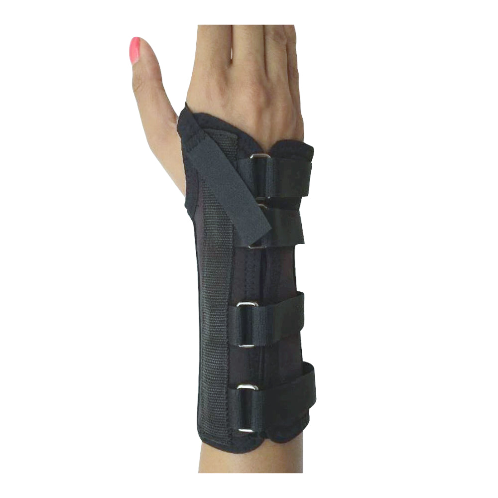 Wrist brace with palmar support — breathable, adjustable fit
