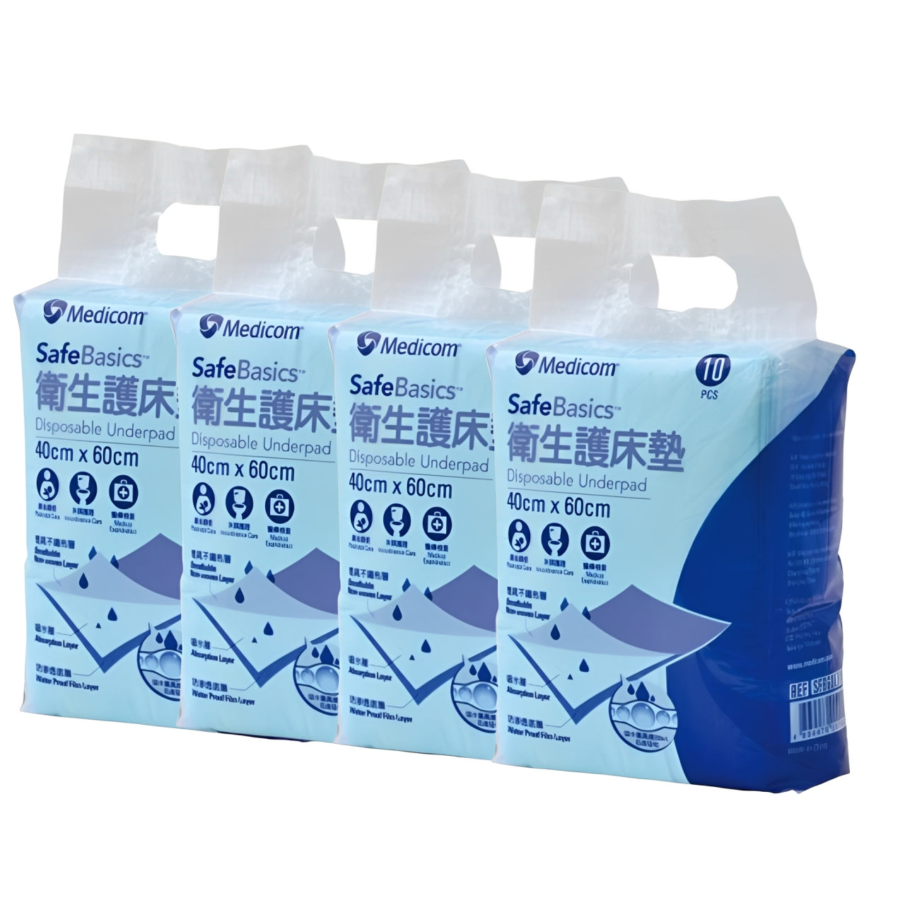 Bed Pads (Blueys) Underpad Super Absorbent Blue – 40 Pack