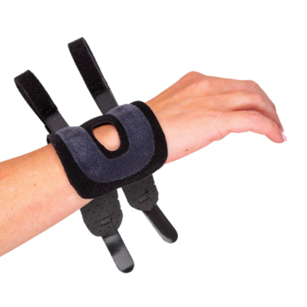 TFCC wrist strap with adjustable U-shaped thermoplastic support