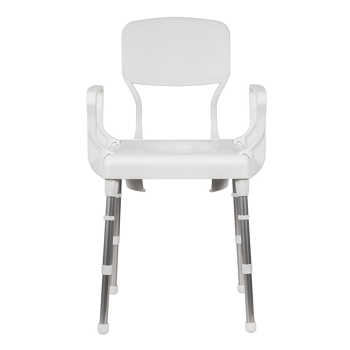 Height-Adjustable Commode Chair - Lightweight & Durable Shower and Toilet Chair for Assisted Living