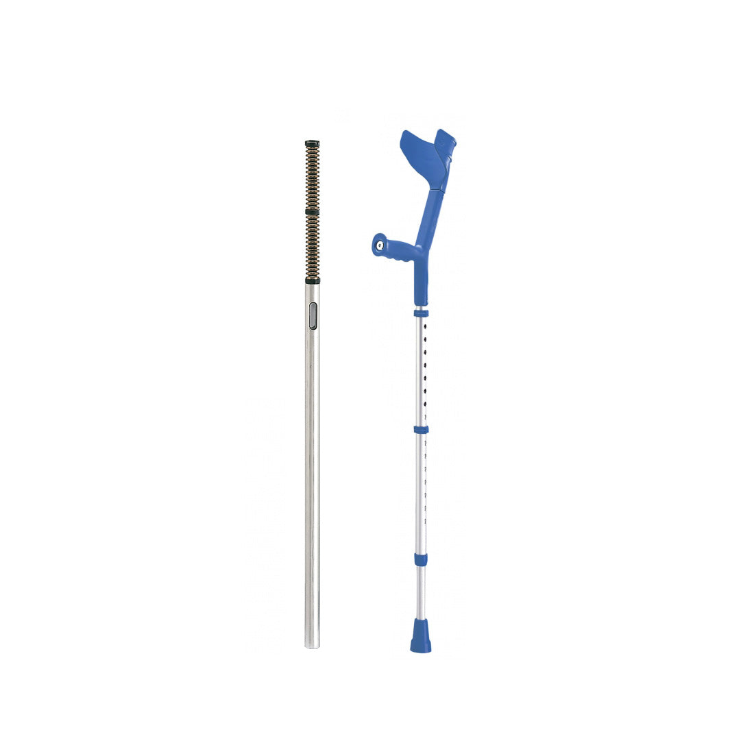 Shock Absorber Crutches with Spring Shock Absorbers, Adjustable Anatomic Design, Lightweight & Safe