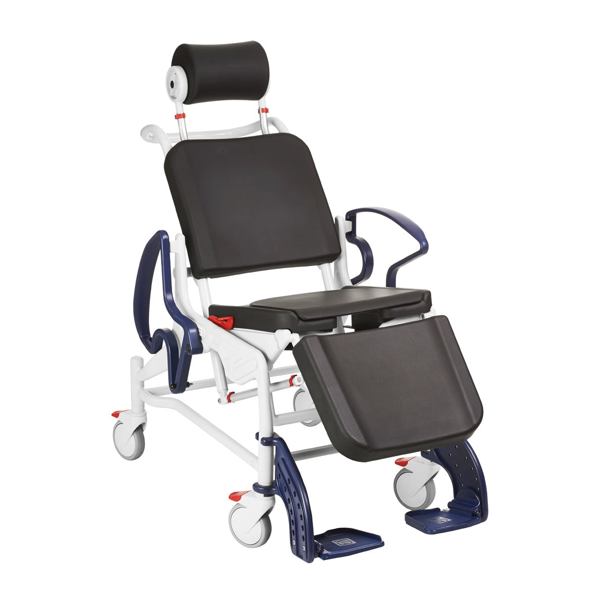 Tilt & Recline Comfort Shower Commode Chair - With Hygiene Seat & Supportive Headrest