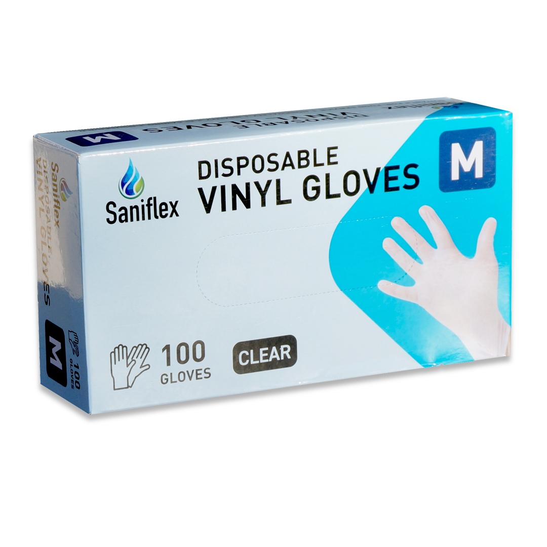 Vinyl Gloves Powder Free - Disposable, Ambidextrous Fit