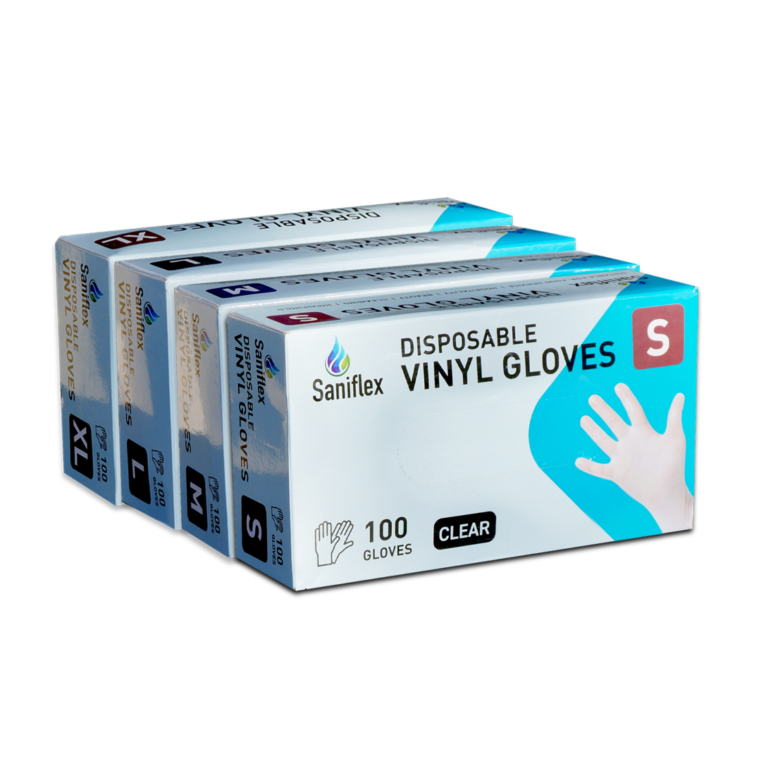Vinyl Gloves Powder Free - Disposable, Ambidextrous Fit