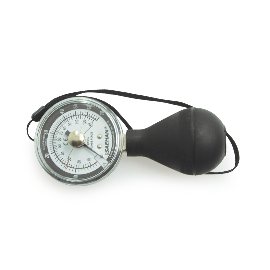 Squeeze dynamometer – pneumatic hand and finger strength gauge
