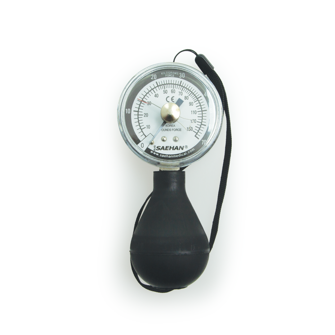 Squeeze dynamometer – pneumatic hand and finger strength gauge