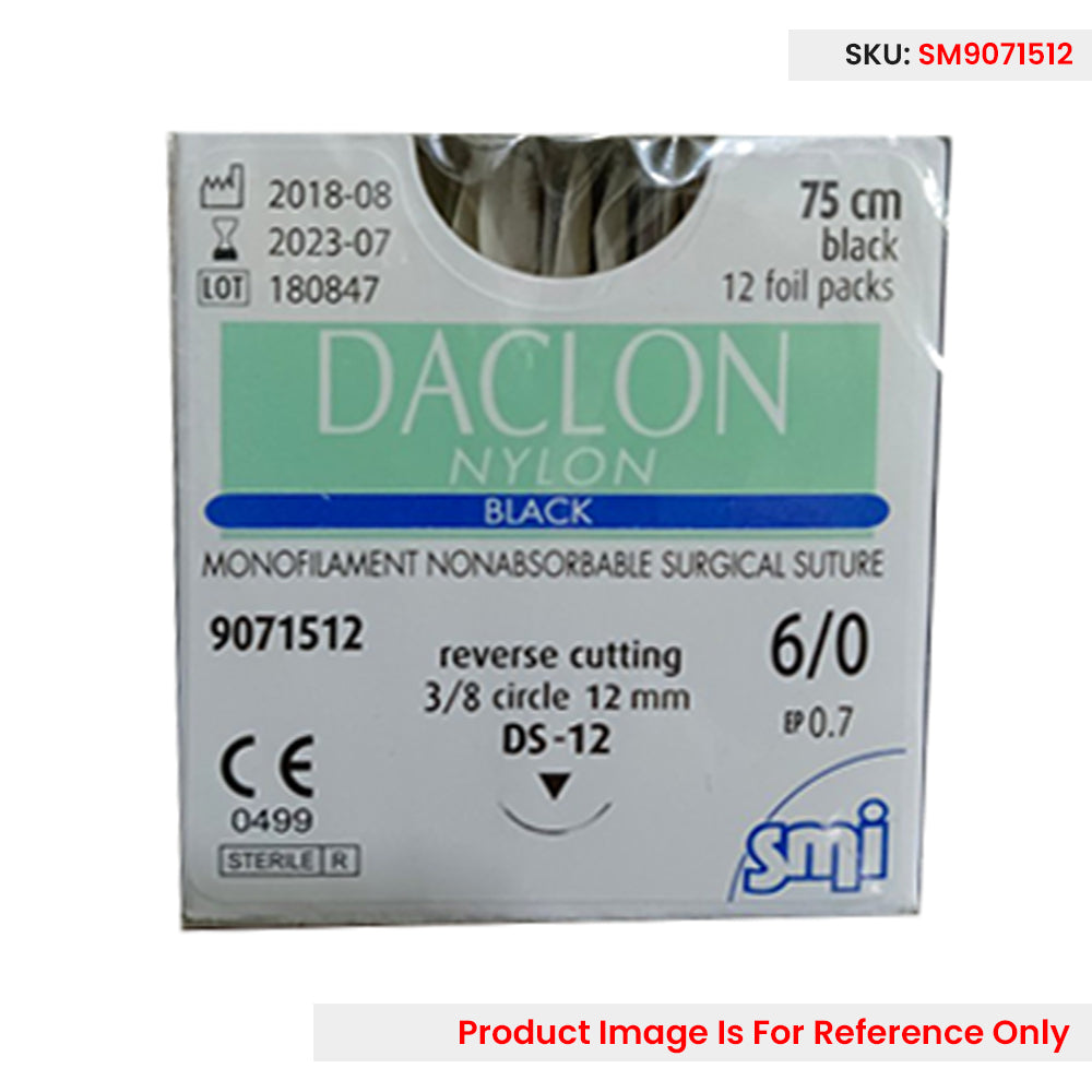 Daclon Nylon 6-0 12mm RC 75cm Black