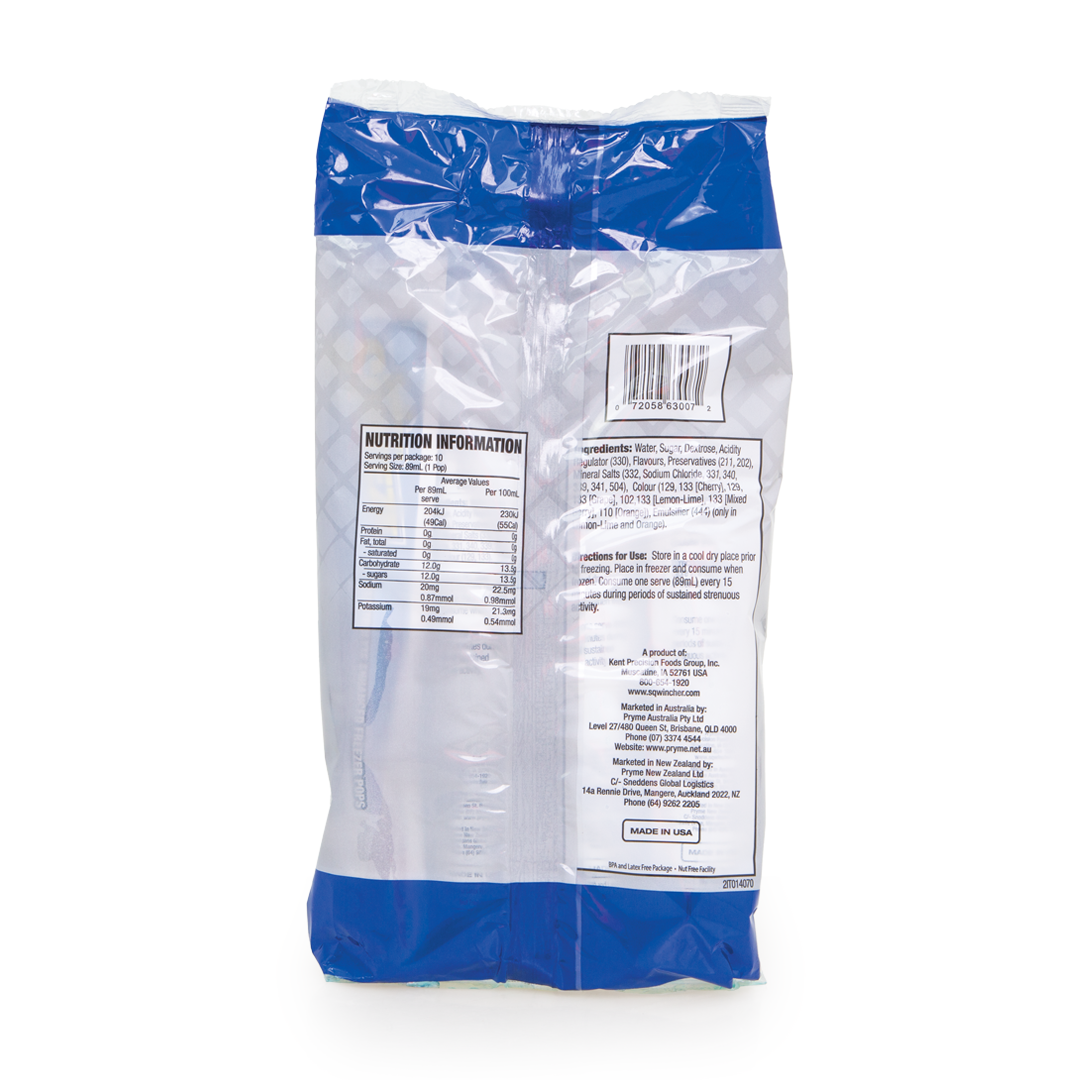 Electrolyte freezer pops — squeeze, freeze and enjoy - Sqwincher