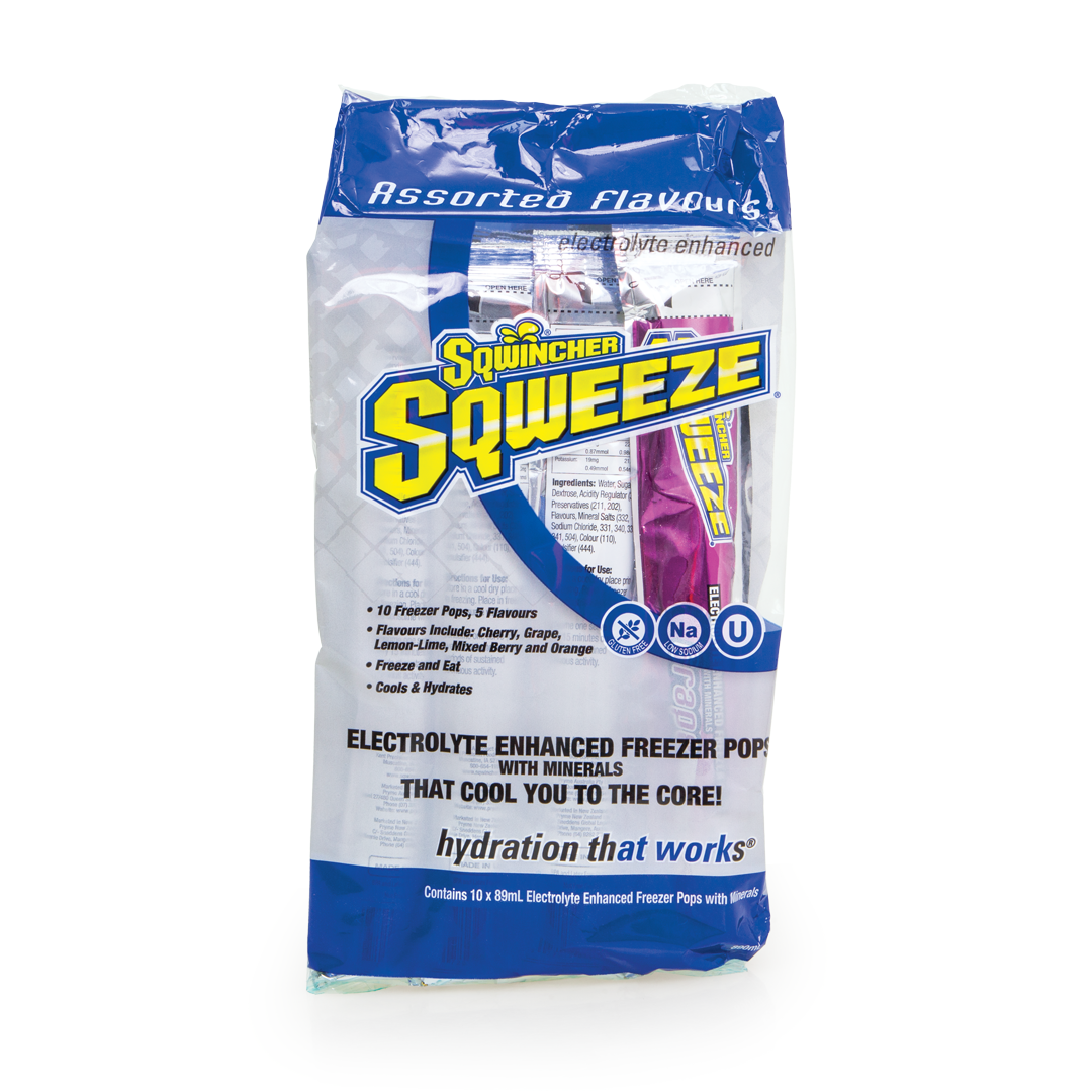 Electrolyte freezer pops — squeeze, freeze and enjoy - Sqwincher