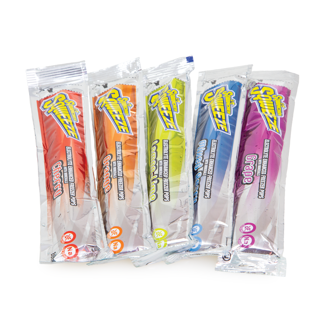 Electrolyte freezer pops — squeeze, freeze and enjoy - Sqwincher