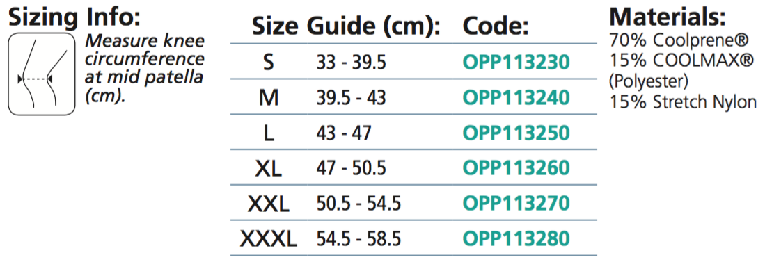 OPPO Contour Knee Support – Adjustable Breathable Knee Brace
